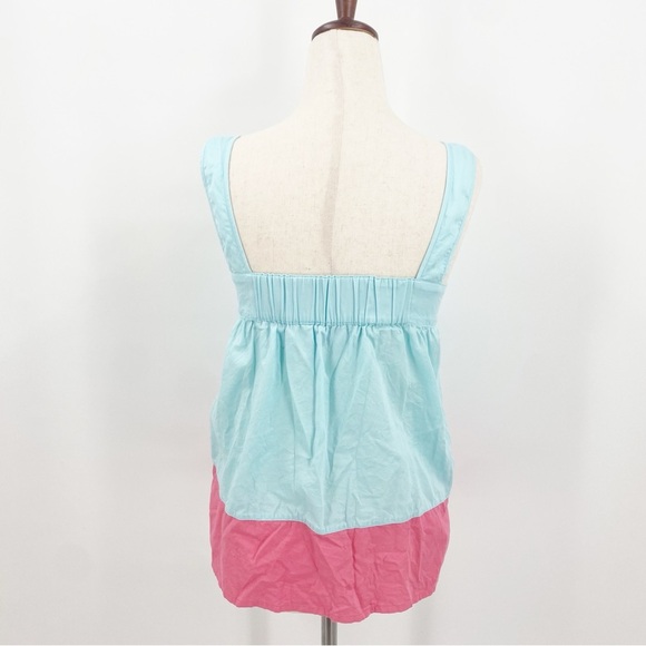 Lake Pajamas Blue and Pink Colorblock Pajama Top Small - Picture 2 of 7